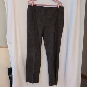 Chico's Dark Grey Plaid Trousers